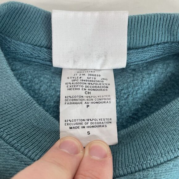 Champion Reverse Weave Crewneck Sweatshirt, Small, Teal, Logo, - Picture 5 of 8